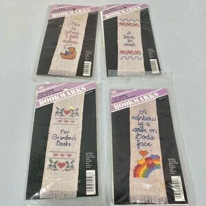 Bookmark Cross Stitch Kits Lot Grandma Rainbow Teddy God Love 4 Banar Designs